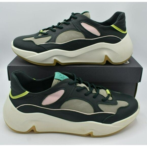ECCO Womens Size EU 41 US 10-10.5 Chunky Multicolor Sea Tangle Comfort Sneaker - Picture 1 of 11